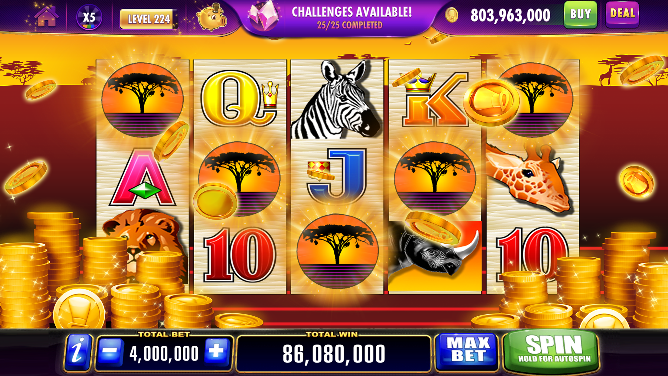 Screenshot of the classic gameplay interface of Fortune Gems 2.